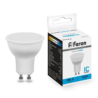 Лампа светодиодная 13W 230V GU10 6400K MR16, LB-960