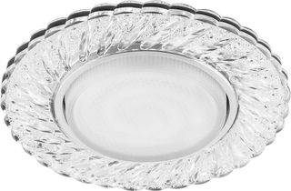 Светильник встраиваемый с белой LED подсветкой DL4714 потолочный GX53 без лампы прозрачный