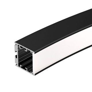 Профиль SL-ARC-3535-D1500-N90 BLACK (1180мм, дуга 1 из 4) (Алюминий)
