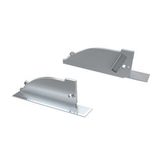 Заглушка для ALM-ARC-SIDE серая левая с отверстием (Металл)
