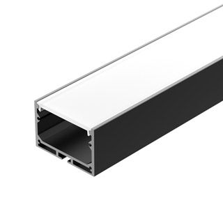 Профиль с экраном SL-LINE-4932-2500 BLACK+OPAL (Алюминий)