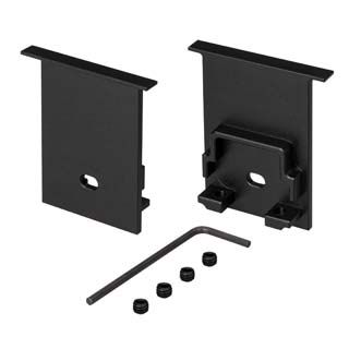 Заглушка SL-COMFORT-3551-F BLACK c отверстием (Металл)