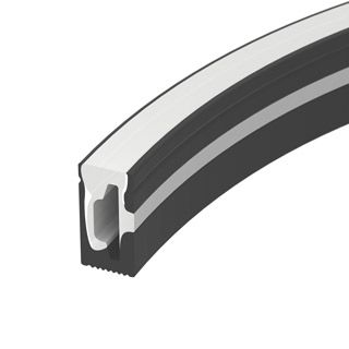 Силиконовый профиль WPH-FLEX-0612-SIDE-S8-5m BLACK (Силикон)
