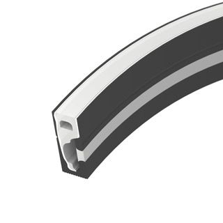 Силиконовый профиль WPH-FLEX-0616-SIDE-S9-5m BLACK (Силикон)