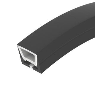 Силиконовый профиль WPH-FLEX-1616-TOP-S11-5m FULL BLACK (Силикон)