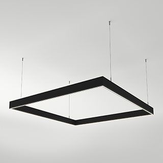 Светильник ALT-LINEAIR-QUADRAT-FLAT-UPDOWN-DIM-1375-170W Day4000 (BK, 100 deg, 230V) (IP20) 