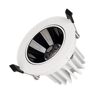 Светильник MS-FORECAST-BUILT-TURN-R102-12W Day4000 (WH-BK, 32 deg, 230V) (IP20 Металл, 5 ле