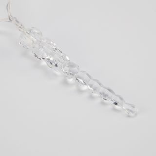 Гирлянда светодиодная Сосульки 1,5 м, 10 LED, прозрачный ПВХ, цвет свечения теплый белый, 2 х АА (ба