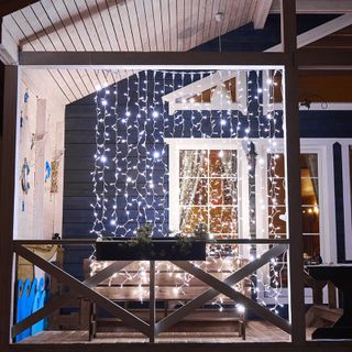 Гирлянда светодиодная Занавес 2х3м 448 LED БЕЛЫЙ прозрачный ПВХ IP65 эффект мерцания 230В соединяетс