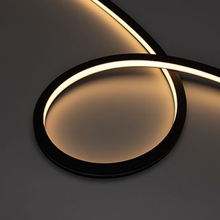 Лента герметичная NOVA-TOP-BLACK-A120-16x15mm 24V Warm3500 (10 W/m, IP67, 2835, 5m, wire x2) (Arligh