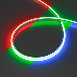 Лента герметичная WAVE-TOP-PU-H120-10x10mm 24V RGB (10 W/m, IP68, 1m, wire x1) (Arlight, Вывод боков