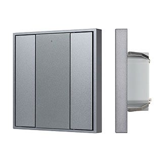 INTELLIGENT ARLIGHT Кнопочная панель DALI-201-23-2K-D2-IN Silver (BUS, Frame) (IARL, IP20 Металл, 3 