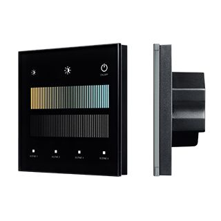 INTELLIGENT ARLIGHT Сенсорная панель SMART-DALI-301-11-1G-4SC-MIX-IN Black (BUS/24V, Touch, 2.4G) (I