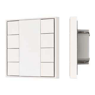INTELLIGENT ARLIGHT Кнопочная панель KNX-301-22-8-SH-IN White (BUS, Frame) (IARL, IP20 Пластик, 3 го