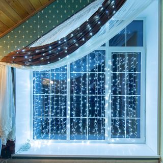 Гирлянда Твинкл Лайт 4 м, темно-зеленый ПВХ, 25 LED, цвет белый