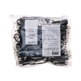 Гирлянда Нить 10м, с эффектом мерцания, черный ПВХ, 230В, цвет Синий (нужен шнур питания 303-500)